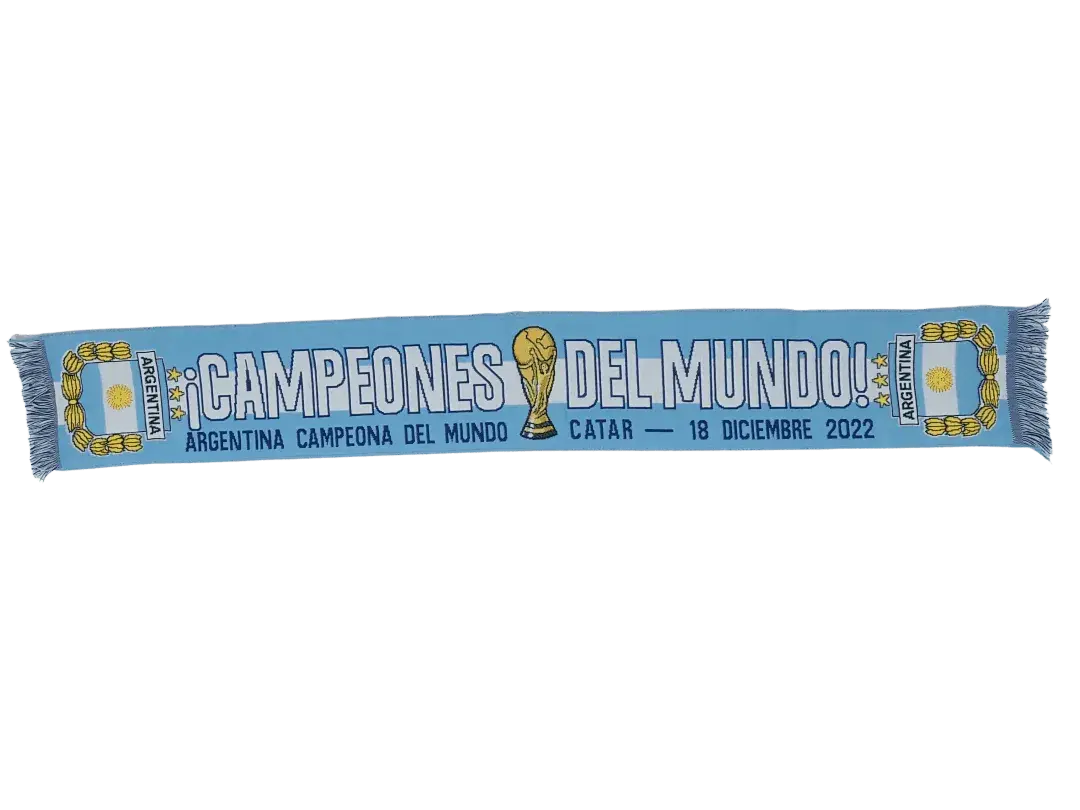 bufanda de fÚtbol de argentina campeones del mundo