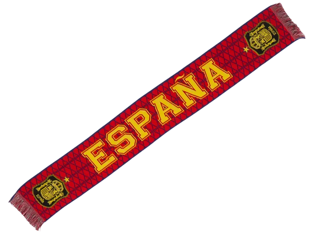 bufanda de fÚtbol de espaÑa roja y azul