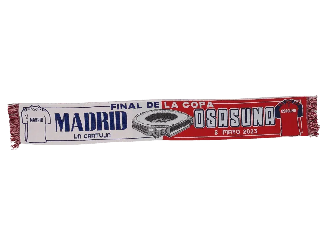 bufanda de fÚtbol final de copa madrid osasuna