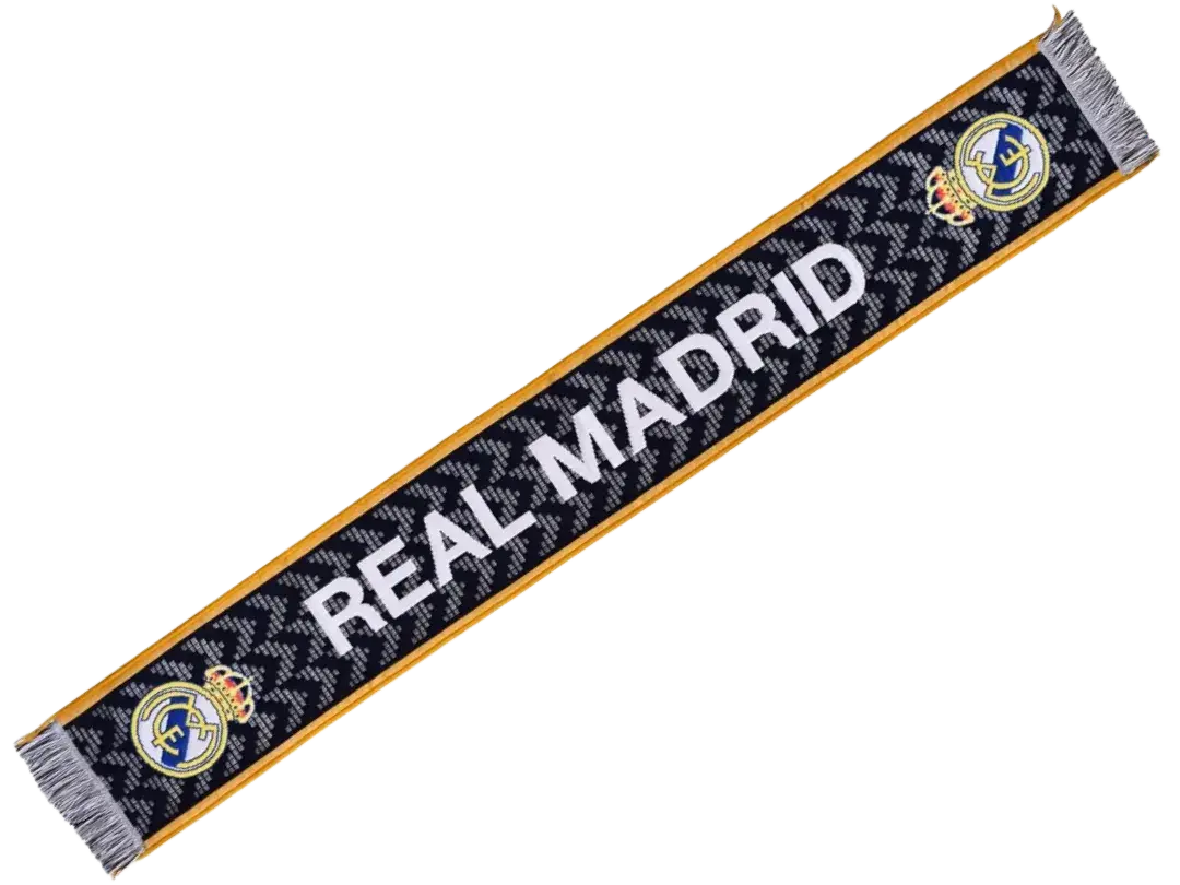 bufanda telar del real madrid negra