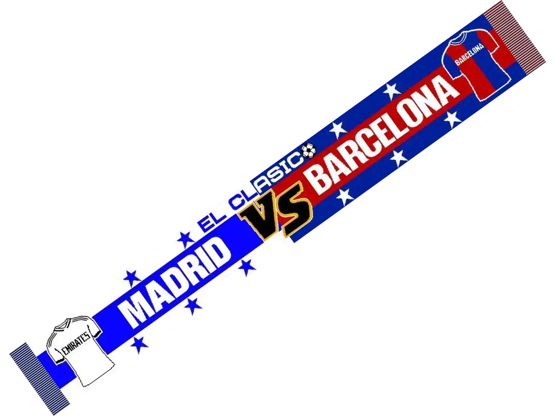 bufanda de fÚtbol final de copa 2025 barÇa madrid