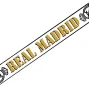 bufanda telar del real madrid blanca y dorada